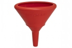Funnel G19, oval, red 19x12.5 cm, height 21 cm