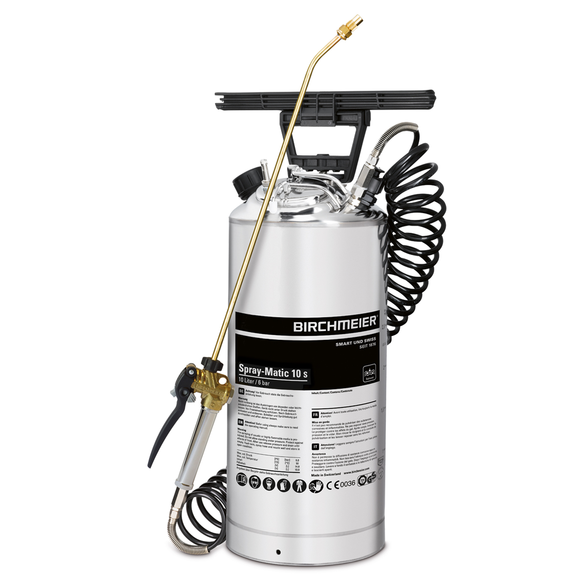 Spray-Matic 10 S with hand pump and compressed-air union