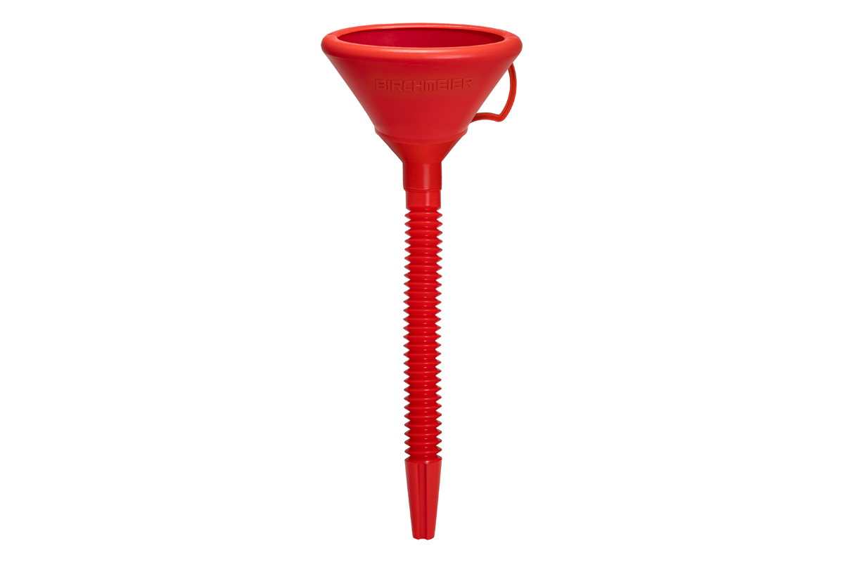 Funnel S19, oval, red 19x12.5 cm, height 38 cm